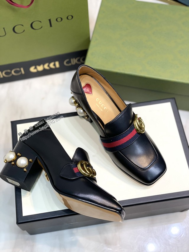 gucci古馳2022新色全新升級版本原版胎小牛皮女鞋單皮鞋 dx2908